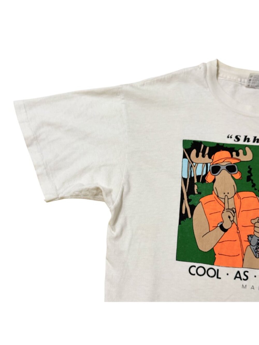 Vintage Men’s Hanes Beefy-T Cool As A Moose Maine Graphic T-Shirt USA M - Picture 3 of 9
